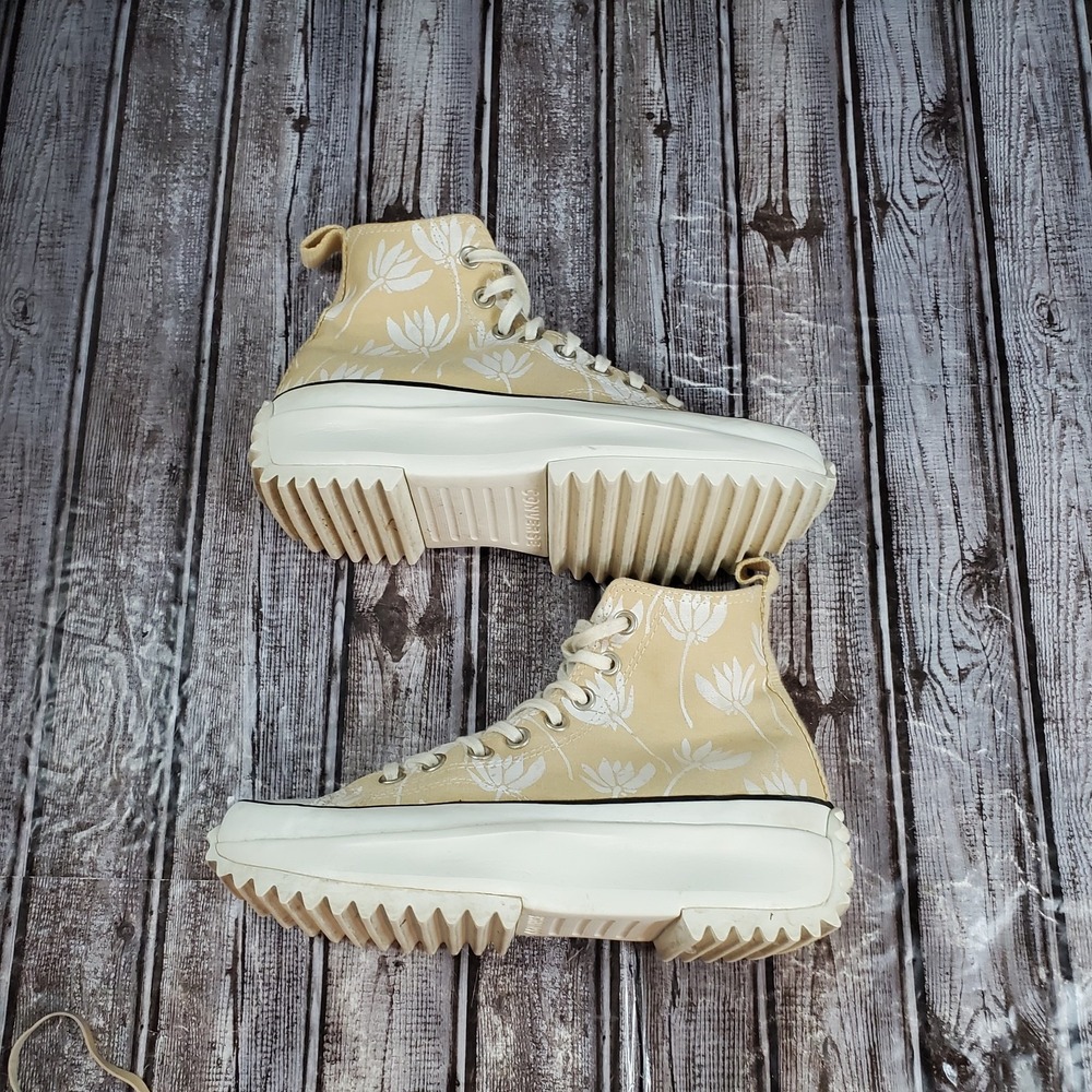 Converse Unisex Run Star Hike High Platform Sneakers Sesame 171921C Size 8W/6.5M - Picture 3 of 8